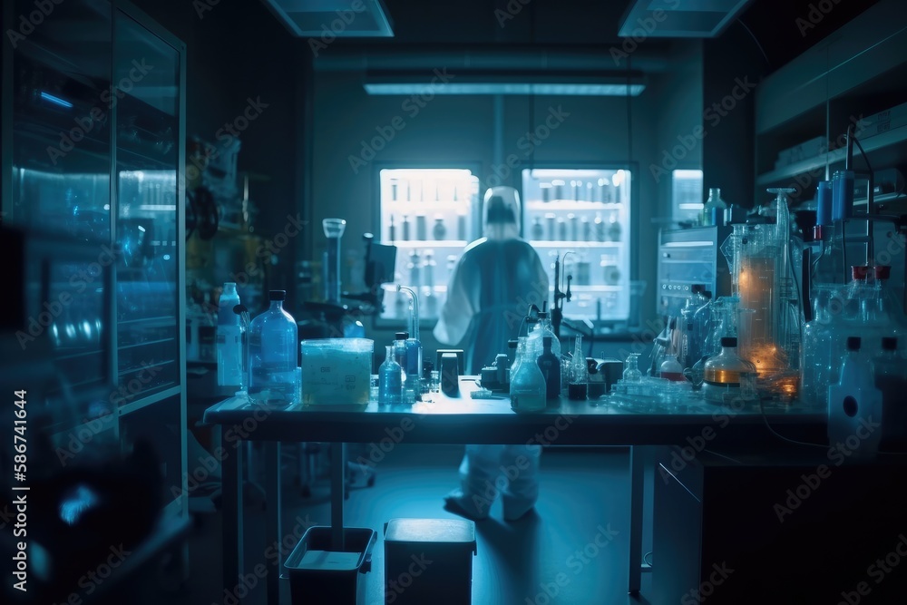In a Secure High Level Laboratory Scientists in a Coverall Conducting a Research Generative AI
In a Secure High Level Laboratory Scientists in a Coverall Conducting a Research Generative AI