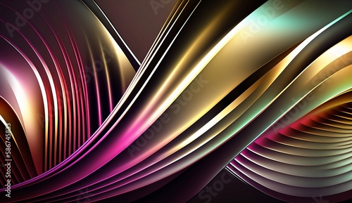 Abstract modern technology background with colorful waves and lines.