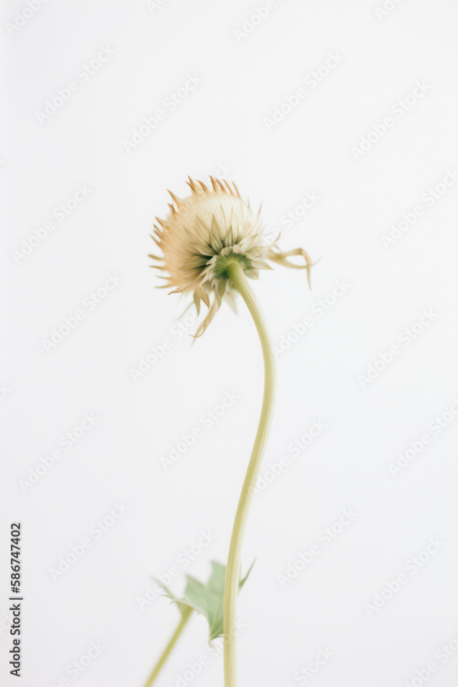 Delicate blush flower on white background Delicate blush flower on white background