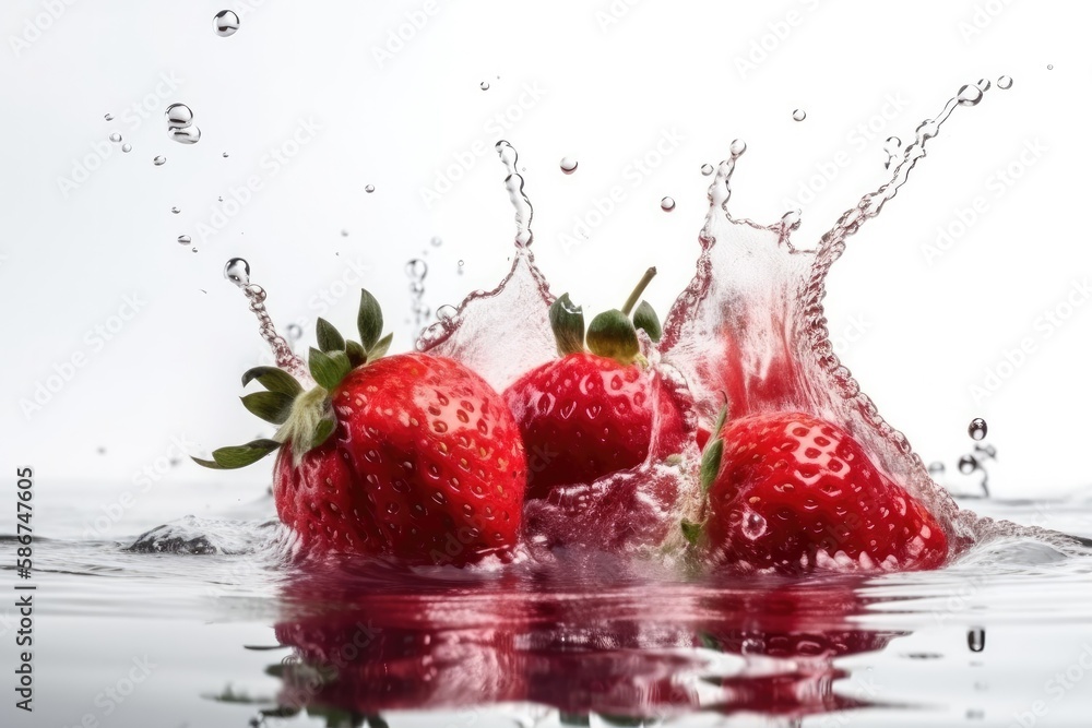 Splashing Strawberry into Water Generative AI Splashing Strawberry into Water Generative AI