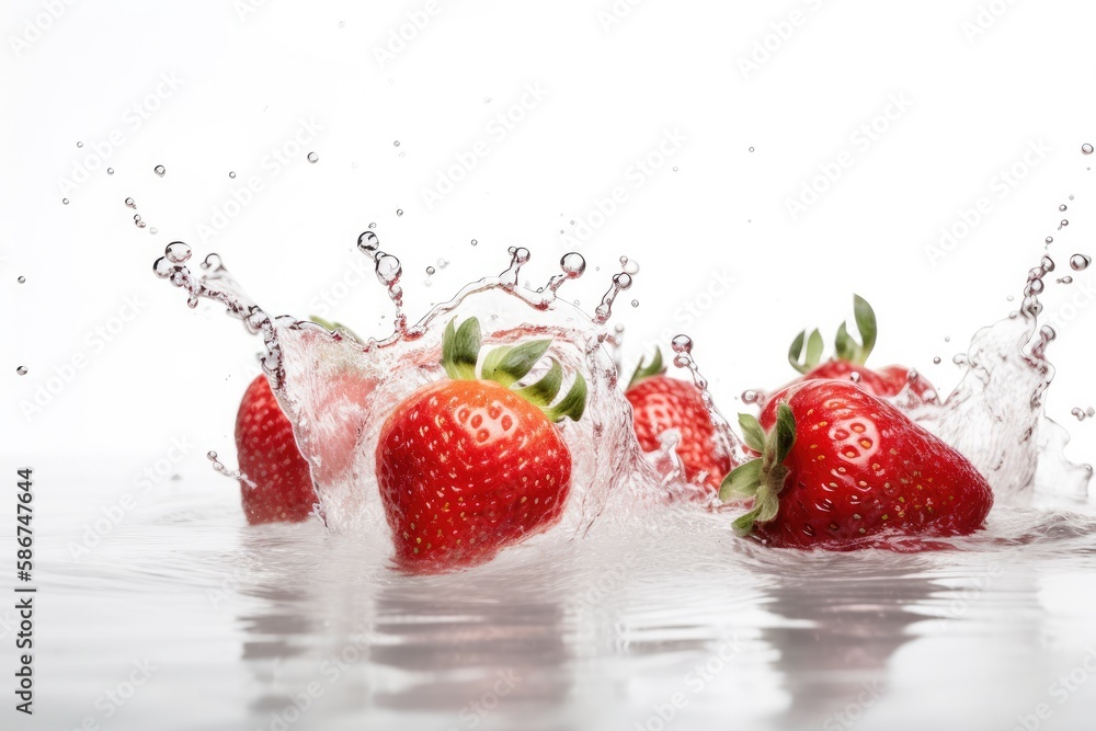 Splashing Strawberry into Water Generative AI Splashing Strawberry into Water Generative AI
