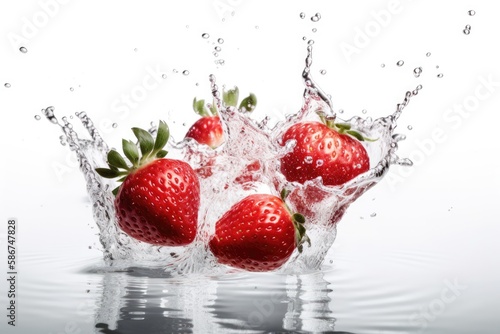 Splashing Strawberry into Water Generative AI