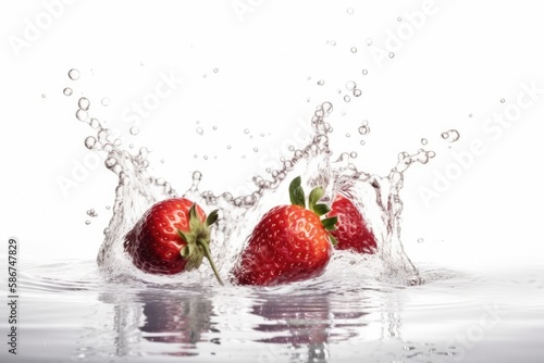 Splashing Strawberry into Water Generative AI