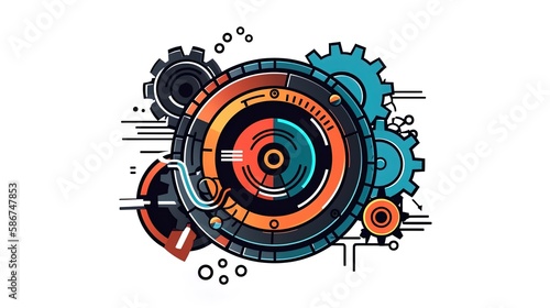 sleek 8K collection of technology icons featuring clean line art, flat colors, and vector designs. Set against a white background, these detailed graphics effortlessly capture the essence of tech.