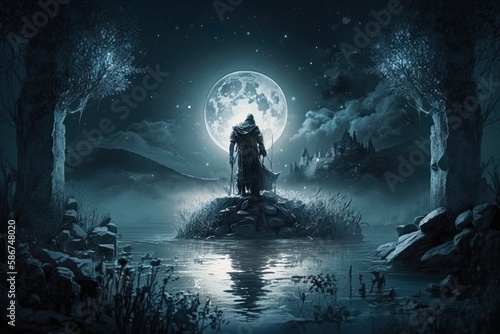 Drenched in Moonlight, A Mystical Ancient Treasure Revealed Generative AI