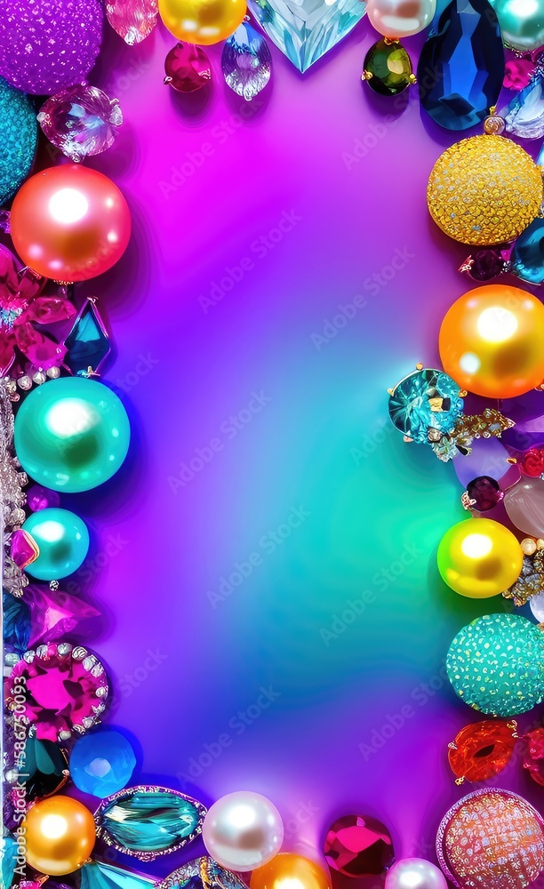 Luxury concept colorful precious and half precious gemstones, stones and gems background. Ai generated art. Luxury concept colorful precious and half precious gemstones, stones and gems background. Ai generated art.