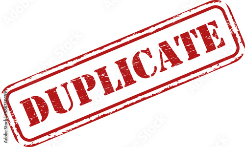 Duplicate grunge rubber stamp