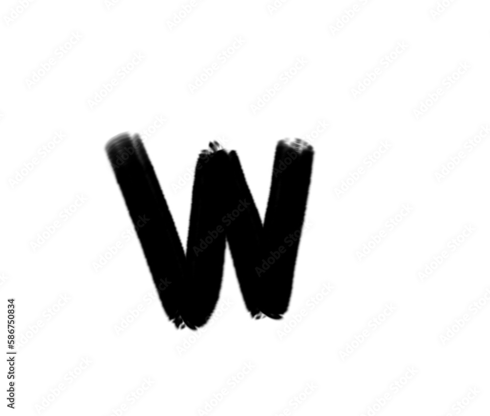 brush stroke style letters on white background brush stroke style letters on white background