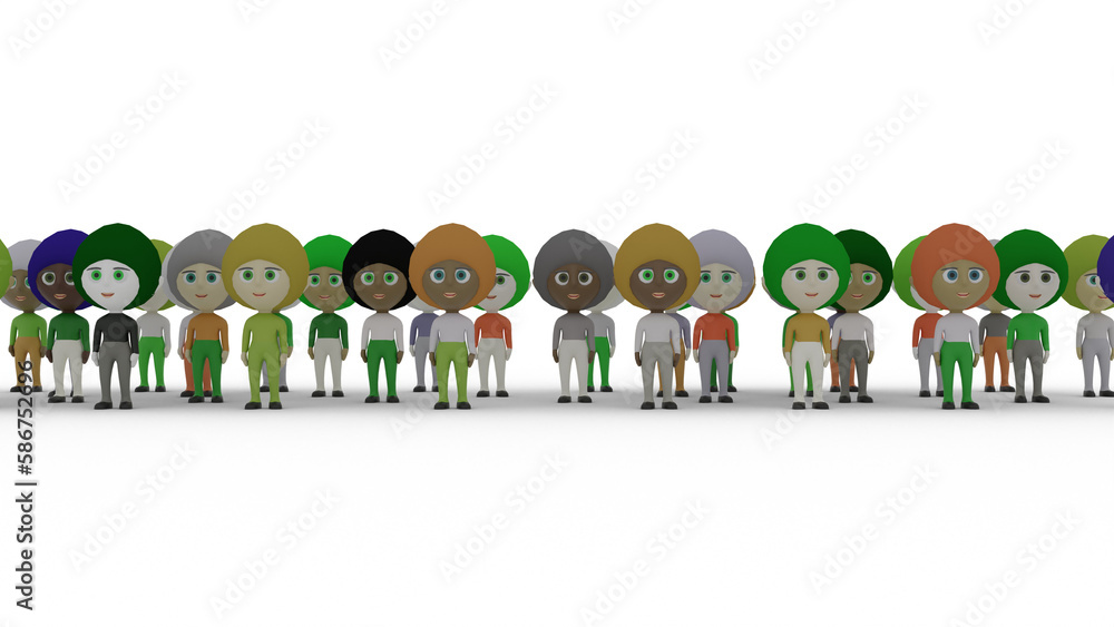 Fototapeta premium group of 3d people