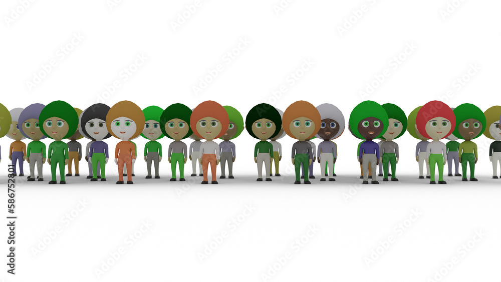 Fototapeta premium group of 3d people
