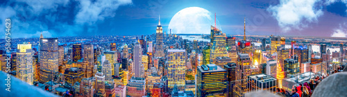 Photography Panorama Skyline, New York City, USA