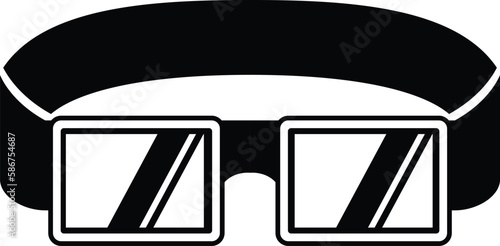 Welding protective glasses with a strap simple vector illustration clip art