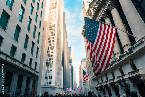 Vászonkép Wall Street in New York