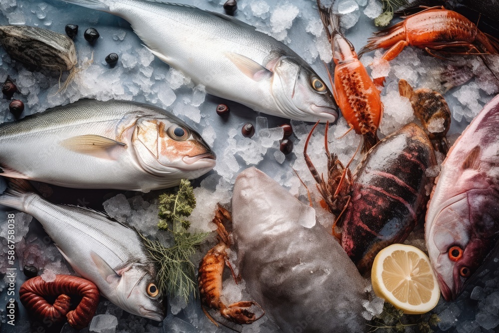 Seafood on ice Generative AI Seafood on ice Generative AI