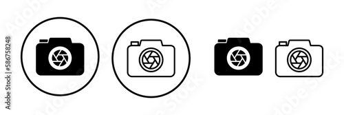 Camera Icon in trendy flat style isolated. Camera symbol web site design