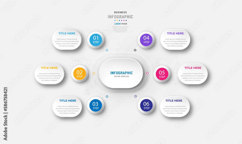 Modern and colorful flat circular diagram infographic Modern and colorful flat circular diagram infographic