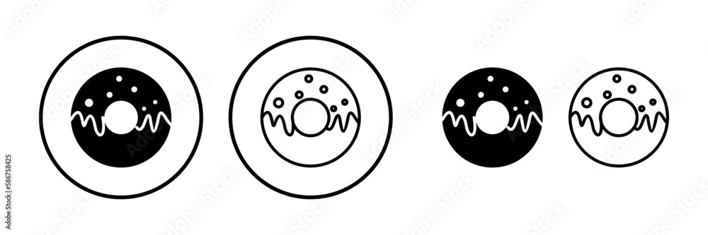 Donut icon vector. doughnut icon. donut logo Donut icon vector. doughnut icon. donut logo