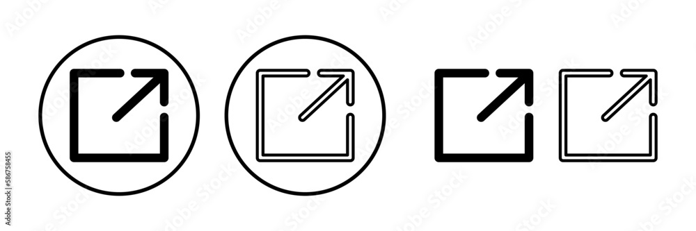External link icon vector. hyperlink chain symbol. download, share, External link icon vector. hyperlink chain symbol. download, share,