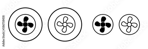 Fan icon vector. blower icon. propeller. ceiling