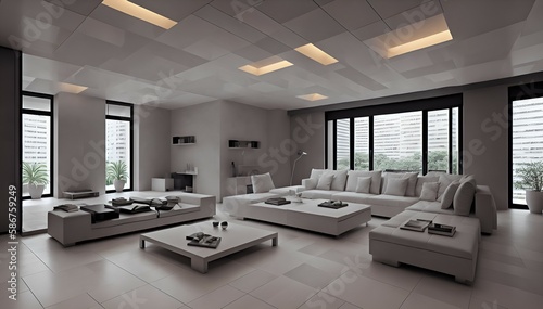 interior design Living room Generative AI 1 © Emmanuel Vidal