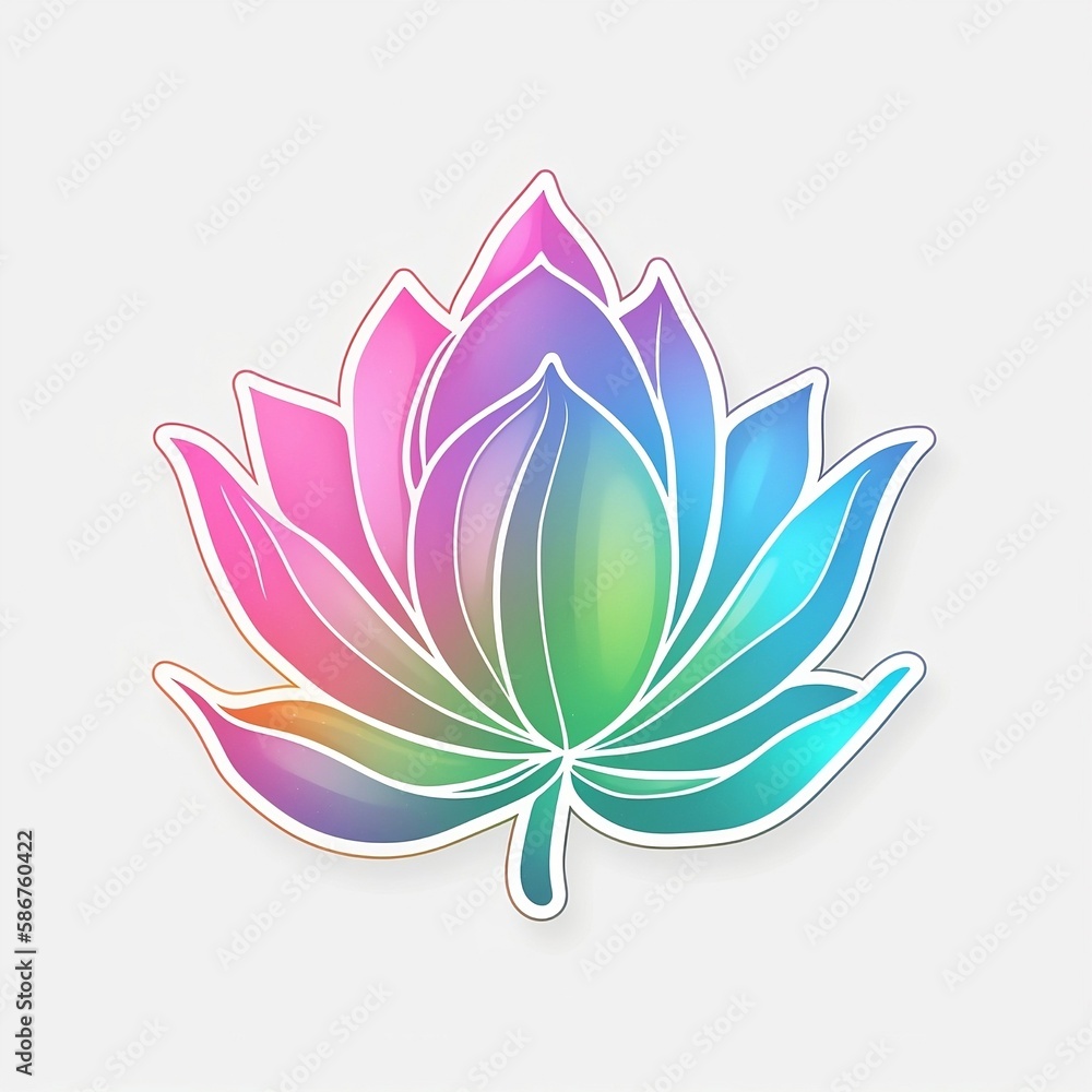 lotus flower sticker lotus flower sticker