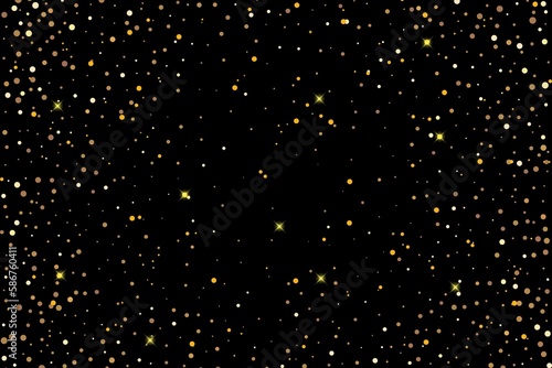 sparkling stars on black