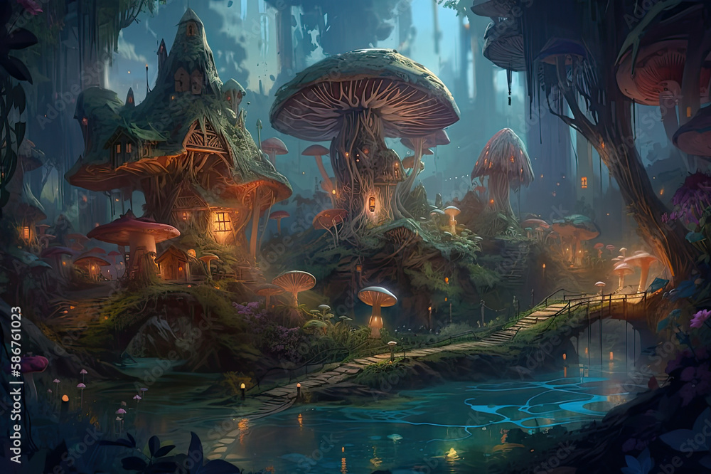 Fantasy Mushroom City Fantasy Mushroom City