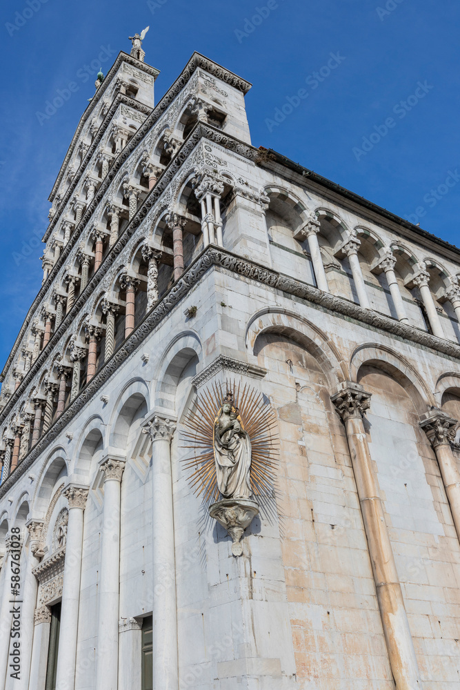 Chiesa di San Michele in Foro St Michael Roman Catholic church basilica on Piazza San Michele in Lucca, Italy