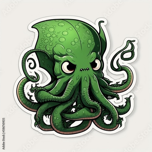 green octopus sticker