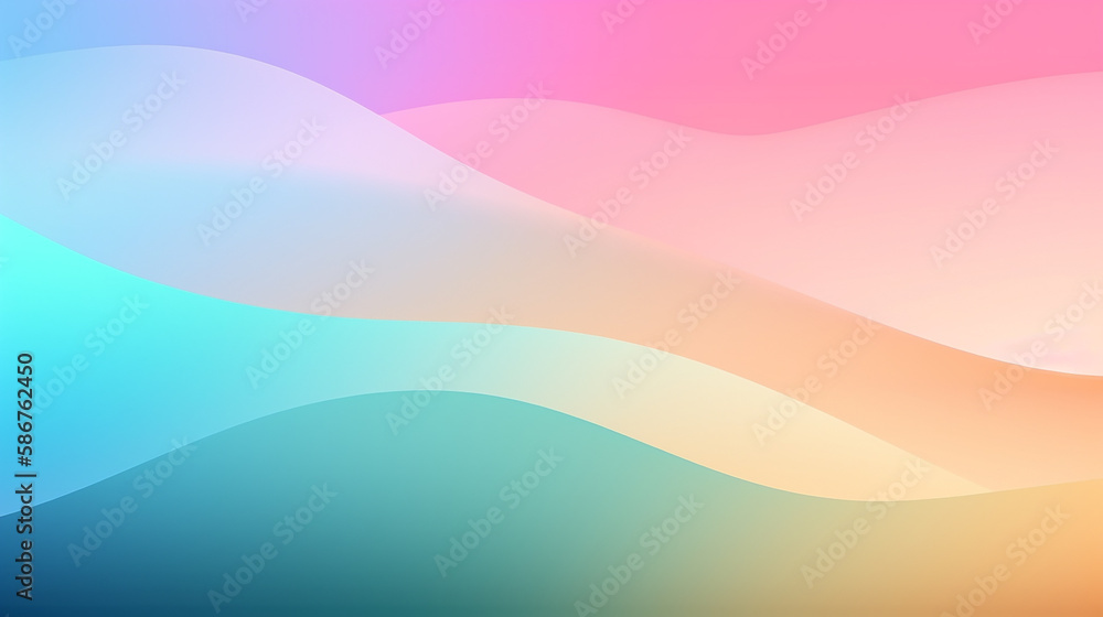 Fototapeta premium Iridescent colors background, banner, poster. Generative AI