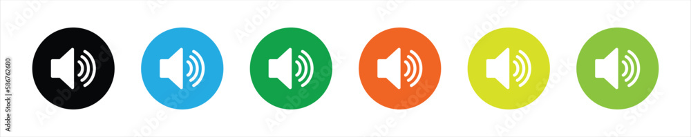 sound icon set. volume icon. speaker icon flat symbol sign collections, vector illustration sound icon set. volume icon. speaker icon flat symbol sign collections, vector illustration