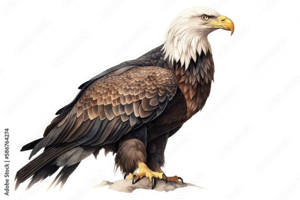 Obraz premium bald eagle isolated on white