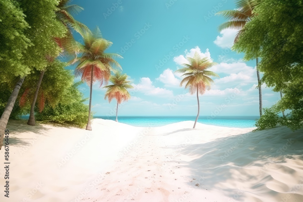 Obraz premium palm trees on the beach
