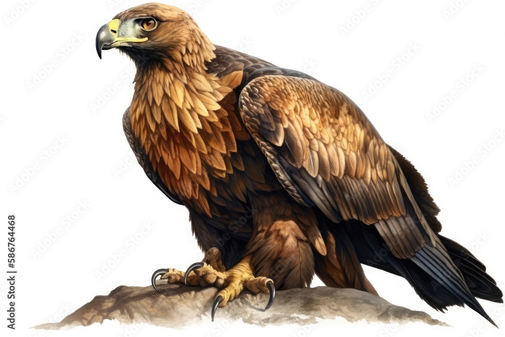 golden eagle isolated on white golden eagle isolated on white