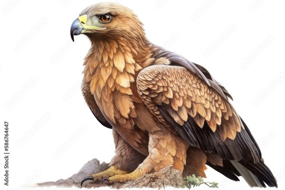 golden eagle isolated on white golden eagle isolated on white
