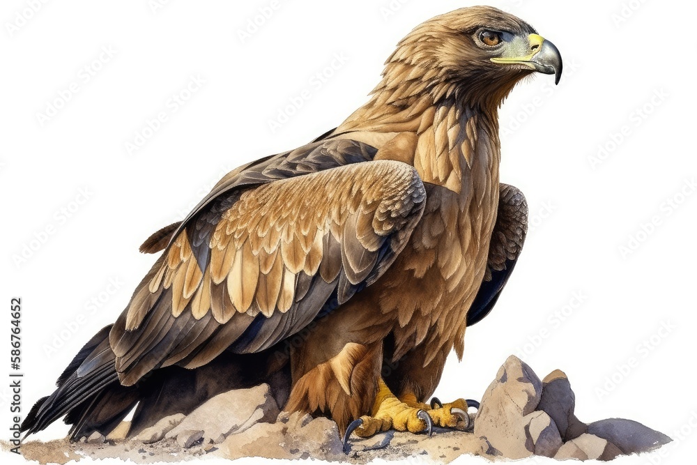 golden eagle isolated on white golden eagle isolated on white