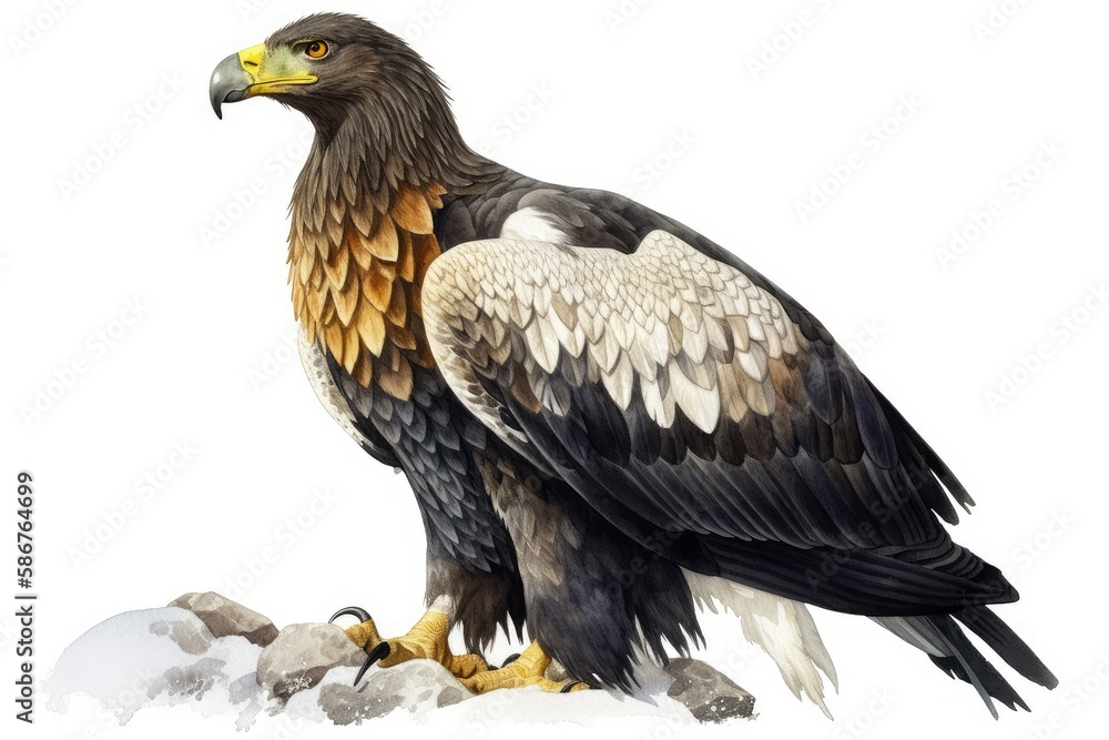Fototapeta premium golden eagle isolated on white