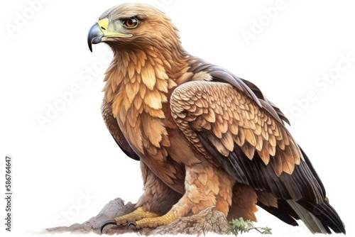 golden eagle isolated on white