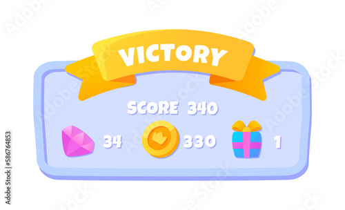 UI victory panel for games