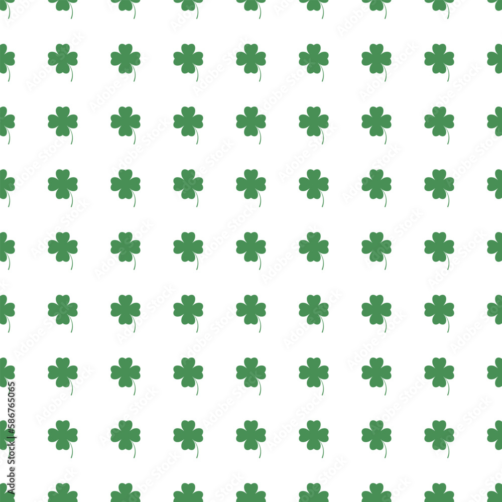 Green clover seamless pattern Green clover seamless pattern