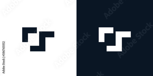 Simple and Modern CS  logo design.