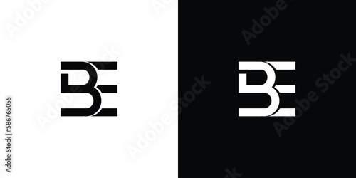 Simple and modern letter BE initials logo design