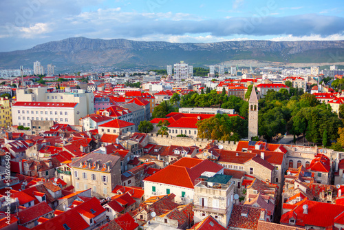 Split Croatia City Center . Split city view from above