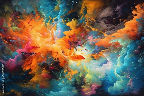 Beautiful Colorful Gaseous Space Chaos  generative ai
