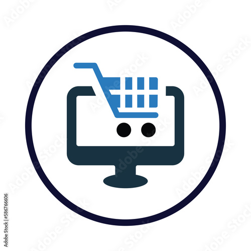 cart, computer, shopping, online, internet, online cart icon