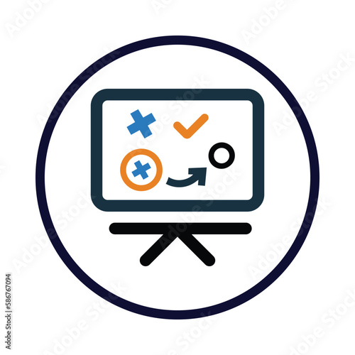 tick, cross, problem solving presentation icon