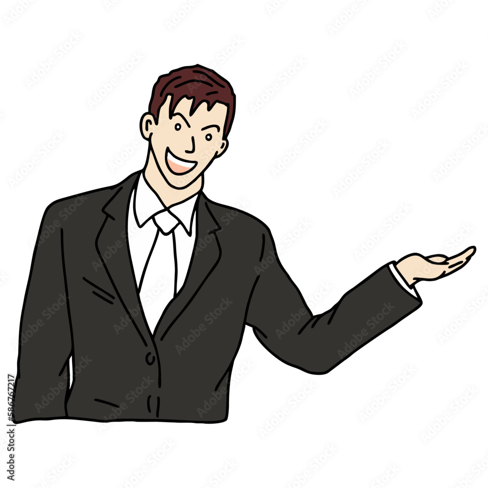 Illustration icon of gesture man doing presentation at meeting. really good for icon of powerpoint, presentation icon for your business Illustration icon of gesture man doing presentation at meeting. really good for icon of powerpoint, presentation icon for your business
