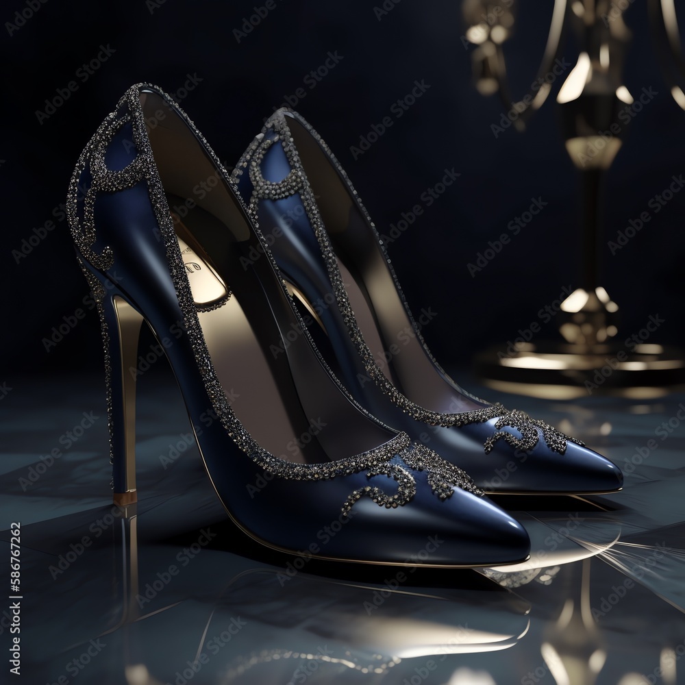 Stylish women's high-heeled shoes. ai Stylish women's high-heeled shoes. ai