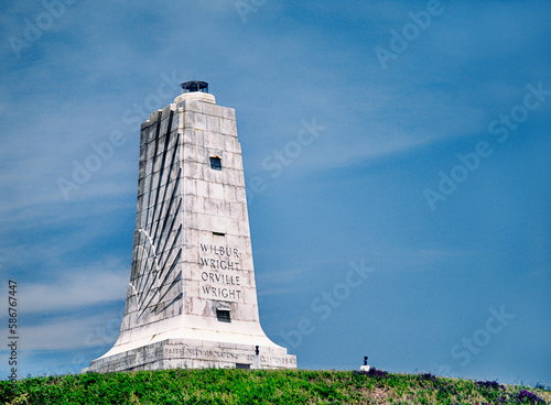 Obraz na płótnie Wright Brothers National Memorial at Kill Devil Hills, Cape Hatteras, North Carolina, USA. Site of first manned flight w salonie