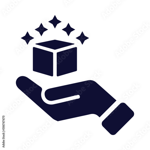 box, delivery, hand, product, box on hand icon